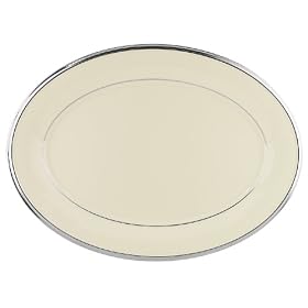 Lenox Solitaire 16-Inch Platinum-Banded Fine China Oval Platter by Lenox