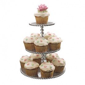 Mariposa Pearl Three-Tiered Cupcake Server