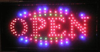 Animated LED Neon Light Open Sign W/ Multi Color L23