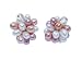 Natural Pink Freshwater Pearl Cluster Earrings