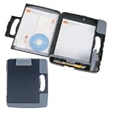 OIC(R) Portable Clipboard Storage Case, 11 3/4in. x 14 1/2in. x 1 1/2in., Gray