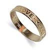 Genuine 10 KT Yellow Gold Engraved Love & Heart Ring 10K Band Size 8.5