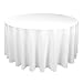 120 Inch Round Polyester Tablecloth White