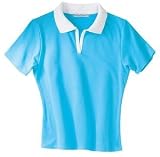 Port Authority - Ladies Split Placket Sport Shirt Turquoise/White-XL