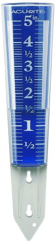 Chaney Instrument 5-Inch Capacity Easy-Read Magnifying Rain Gauge