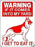 GERMAN SHEPHERD GUARD DOG ALUMINUM SIGN 2668