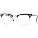 grinderPUNCH Half frame Clear Lens - Black