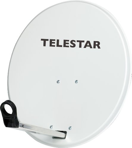 Telestar Digirapid 80 SAT-Spiegel (80 cm Aluminium-Spiegel, vormontierte Masthalterung, 40mm LNB-Halterung) lichtgrau