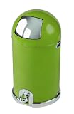 Outdoor Living : Typhoon Capsule Gloss Olive Green Steel Body 40ltr Kitchen Bin
