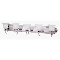 Home Basics - 5 Light Bathroom Lighting Vanity Fixture - Polished Chrome - B1897 by Livex Lighting