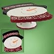 13" Jolly Snowman Hand-painted Christmas Cake Plate #66813