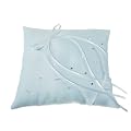 Ringkissen Satin matt, gemischte Perlen, creme
