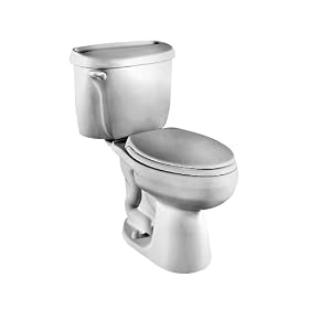 American Standard 2998.012.165 Cadet Right Height Elongated Two-Piece Toilet with 12-Inch Rough-In, Silver