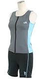 VAXPOT(バックスポット) フィットネス水着 セパレート 女性用 レディース スイムウェア フロントジップ プール S GY