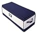 Canvas Storage Boxes - X Large (Navy/Natural) (15"H x 24"W x 18"D)