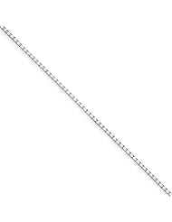 14k White Gold 14in 1.25mm Box Chain. Metal Wt- 3.68g