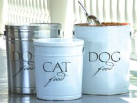 Harry Barker White Dog Food Storage Canister