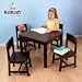 KidKraft Farmhouse Table and Chair Set Espresso