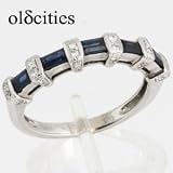 14K White Gold Sapphire & Diamond Ring - OldCities Estate Jewelry