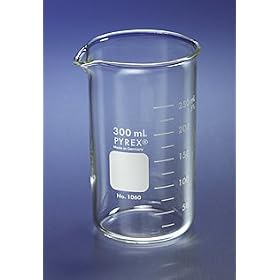 Pyrex Beakers, Tall Form Berzelius, with Spout, Graduated, 1L, Ea