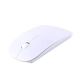 HDE (TM) Curved Wireless Mouse - White
