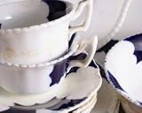 Review Coalport  / Coalport Blue Batwing Y2665 Worn Cup and Saucer