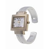 Geneva Platinum Polished Goldplated Square Watch by Geneva