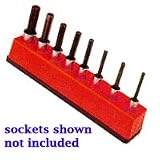 Tools & Hardware : Mechanics Time Saver 381 - 3/8 in. Drive Universal Magnetic Red Socket Holder 10-19mm - Mechanic's Time Savers - 381