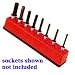 Mechanics Time Saver 381 - 3/8 in. Drive Universal Magnetic Red Socket Holder 10-19mm - Mechanic's Time Savers - 381