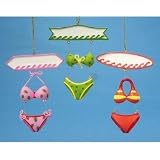 Fun Pink Polka Dot Double Sided Bikini Christmas Ornament #W3540