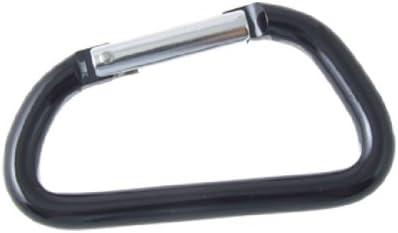 Hiking Black Aluminum Keychain Carabiner Clip Hook