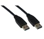 *** C�ble avec fiche USB A m�le ET USB A m�le Noir 1 m�tre ***