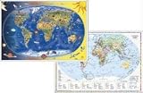 Produkt-Bild: Kinderweltkarte / Staaten der Erde mit Flaggenrand: DUO-Schreibunterlage