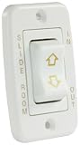 JR Products 12345 White Low Profile Slide-Out Switch with Bezel