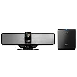 Philips DC912/37 Shelf Bar 100-Watt Audio System with Wireless Subwoofer for iPod (Black/Silver)