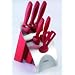 Rockingham Forge Essentials 7pc Knife Block - Red