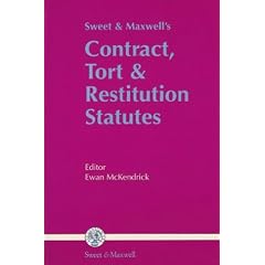 Sweet and Maxwell's Contract, Tort and Restitution Statutes