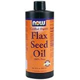 Flax Seed Oil 12 Oz ( Certified Organic Non GE ) - NOW Foods