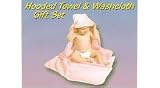 Hooded Towel & Washcloth Gift Set-color white