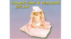 Hooded Towel & Washcloth Gift Set color white