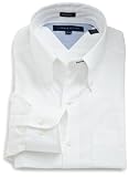 Tommy Hilfiger Men's Pinpoint Dress Shirt with Button Down Collar