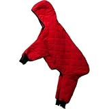 Weather Master Quilted Red Rainsuit for Dogs