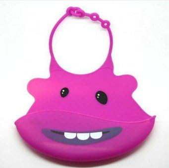 Babyeo baby silicagel Waterproof stereo soft bib 1PC (pink)