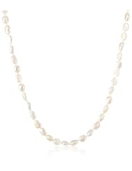 Sterling Silver Freshwater Cultured Baroque Pearl Necklace 16"