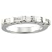 14K White Gold 5 Stone Diamond Bridal Anniversary Band Ring