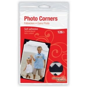 scrapbooking corners Discount 12 PACK PPR CORNER ADHESIVE 126PCS BLACK Papercraft, Scrapbooking (Source Book)