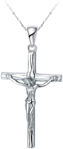 "Holy Cross" Elegant Platinum-plated Charm Pendant and 18" Fashion Necklace