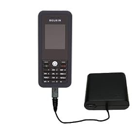Emergency AA Battery Charge Extender for the Belkin Skype WiFi - Gomadic Brand w/ TipExchange Technology