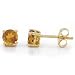 3/4 Carat 5mm Citrine Stud Earrings
