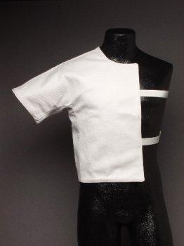 Womens Budget cotton underarm protector (plastron), double-ply, regulation, reversible